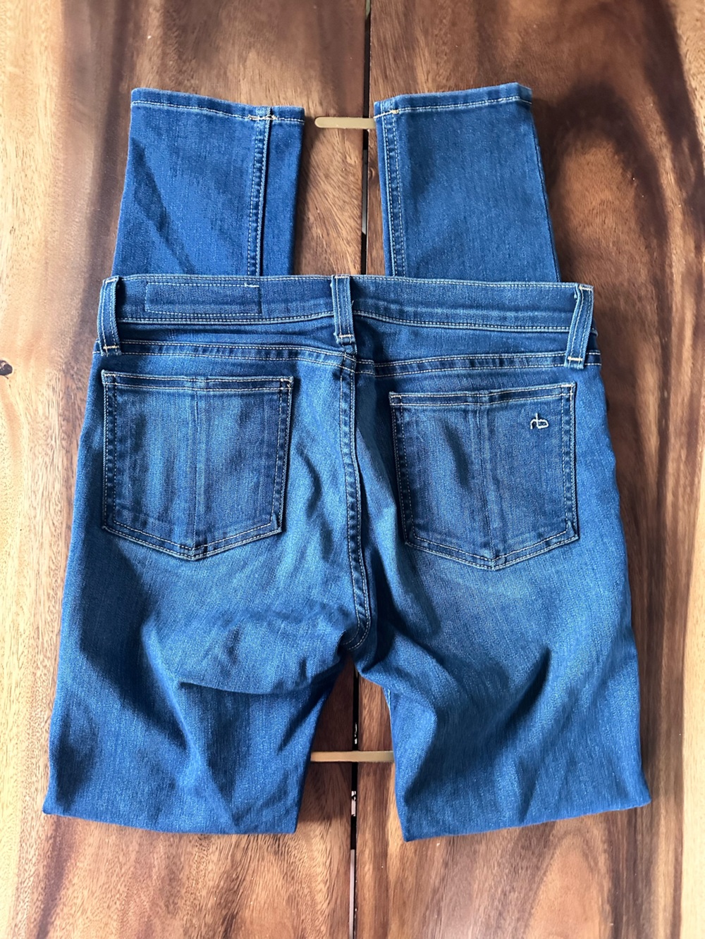 rag & bone Women's Skinny Jeans in Blue Denim